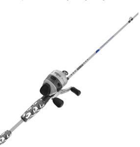 Zebco 33 Folds of Honor Spincast Reel and 2-Piece Fishing Rod Combo, 6-Foot Fiberglass Rod, Quickset Anti-Reverse Fishing Reel with Bite Alert